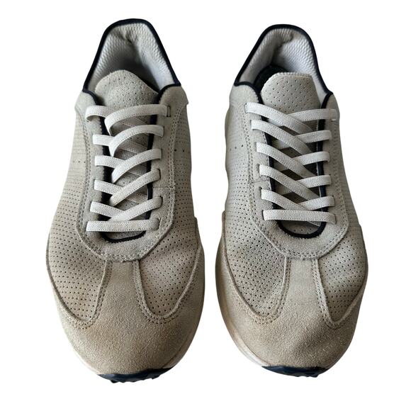 Johnnie-O (11) Suede Golf Sneakers \'Range Runner\' Neutral No Tie Laces main image 7